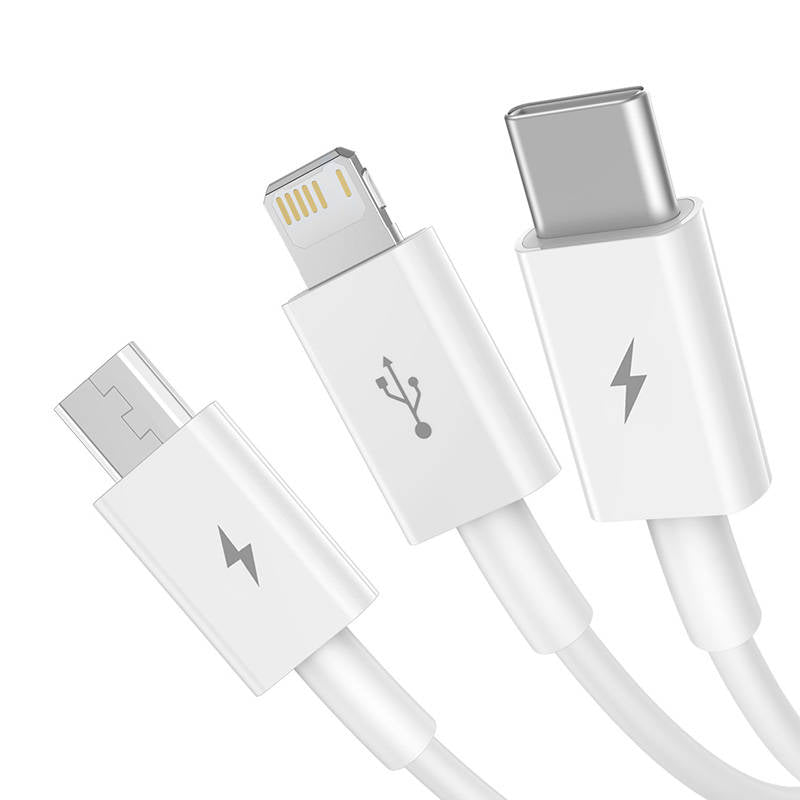 Baseus Superior Series USB-A - USB-C / Lightning / micro USB 3.5A cable 1m - white_5
