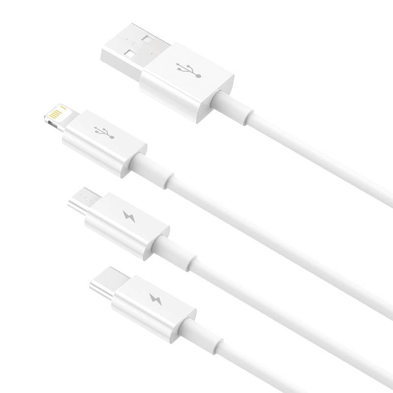 Baseus Superior Series USB-A - USB-C / Lightning / micro USB 3.5A cable 1m - white_9