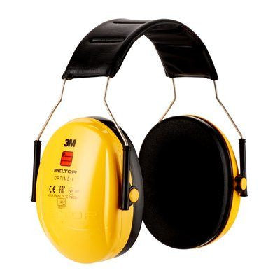 CASCOS OREJERAS ACOLCHADAS  CON DIADEMA PROTECCION AUDITIVA PELTOR OPTIME H510A-1 SNR-27DB AMARILLO 3M 7100334982_0