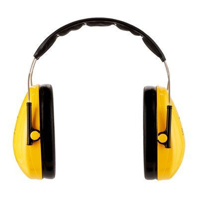 CASCOS OREJERAS ACOLCHADAS  CON DIADEMA PROTECCION AUDITIVA PELTOR OPTIME H510A-1 SNR-27DB AMARILLO 3M 7100334982_1
