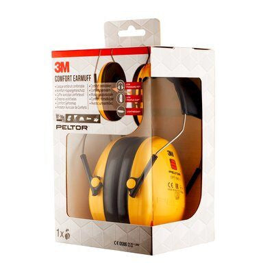 CASCOS OREJERAS ACOLCHADAS  CON DIADEMA PROTECCION AUDITIVA PELTOR OPTIME H510A-1 SNR-27DB AMARILLO 3M 7100334982_3