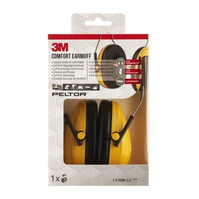CASCOS OREJERAS ACOLCHADAS  CON DIADEMA PROTECCION AUDITIVA PELTOR OPTIME H510A-1 SNR-27DB AMARILLO 3M 7100334982_4