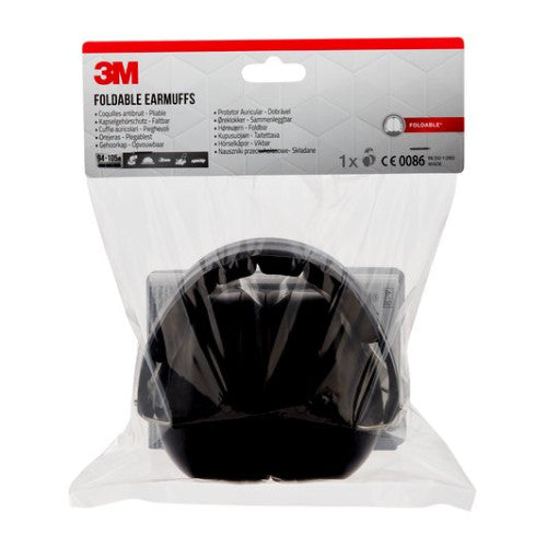 CASCOS OREJERAS ACOLCHADAS CON DIADEMA PLEGABLE PROTECCION AUDITIVA PELTOR 90563E-1 SNR-30DB NEGRO 3M 7100333470_4