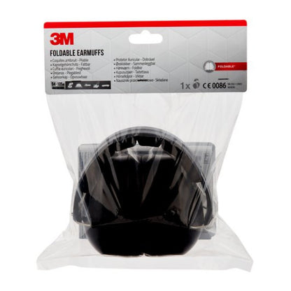 CASCOS OREJERAS ACOLCHADAS CON DIADEMA PLEGABLE PROTECCION AUDITIVA PELTOR 90563E-1 SNR-30DB NEGRO 3M 7100333470_4