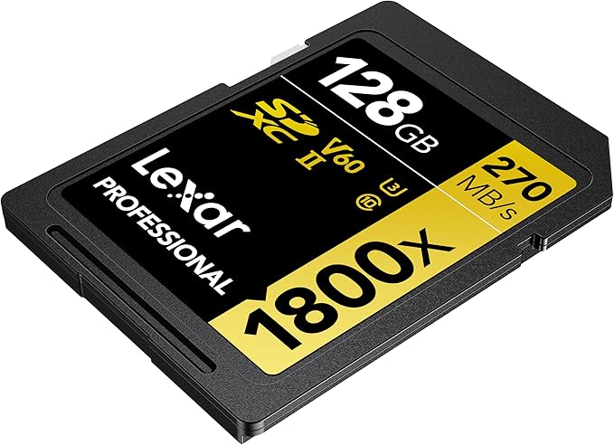 LEXAR 128GB PROFESSIONAL 1800X SDXC UHS-II CARDS,  UP TO 280MB/S READ 210MB/S WRITE C10 V60 U3_2