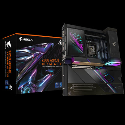 GIGABYTE Z890 AORUS XTREME AI TOP Placa Base - Compatible con CPUs Intel Core Ultra (Serie 2), VRM de 22+1+2 fases, hasta 9500MHz DDR5 (OC), PCIe 5.0 M.2, Wi-Fi 7, Thunderbolt 5_0