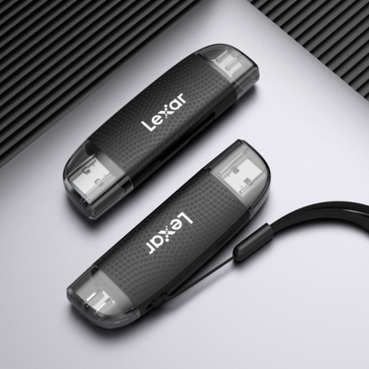 LEXAR DUAL SLOT USB-A/C  MICROSD CARD USB 3.1 READER, SUPPORTS MICROSD AND SD CARDS_0