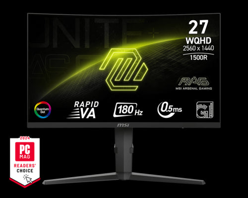 MSI MONITOR MAG 275CQRF QD E2. 27". CURVO 1500R. 2560X1440. 180HZ. NEGRO_0