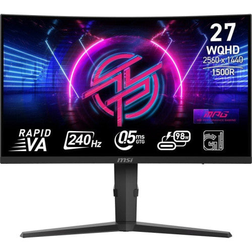 MSI MONITOR MPG 275CQRXF. 27" RAPID VA CURVO 1500R. 2560X1440 . 240HZ. NEGRO_0