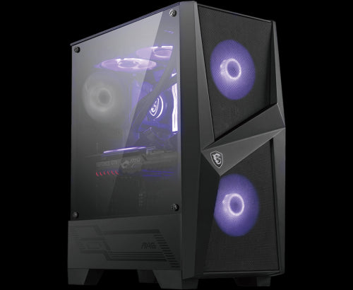 CAJA MSI MAG FORGE 100M,3x2.5"+2x3.5â€,3x120MM (RGB) +1x120MM,2xUSB3.2+AUDIO+MICRO,MID-TOWER,NEGRA_0