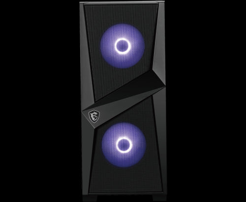 CAJA MSI MAG FORGE 100M,3x2.5"+2x3.5â€,3x120MM (RGB) +1x120MM,2xUSB3.2+AUDIO+MICRO,MID-TOWER,NEGRA_3