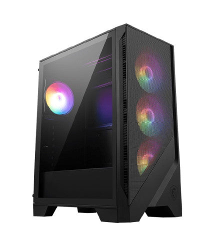 CAJA MSI MAG FORGE 121A AIRFLOW,1x2.5"+2x2.5â€/3.5â€,F:3x120MM+T:1x120MM+R:1x120MM (ARGB),2xUSB3.2,+AUDIO+MICRO,RGB,MID-TOWER,NEGRA_0