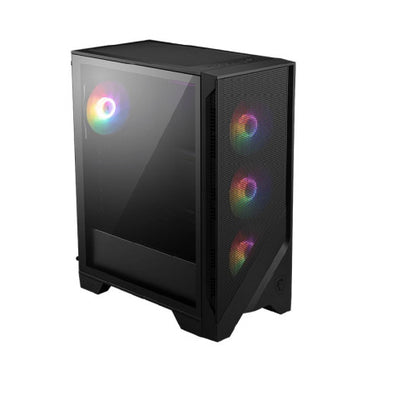 CAJA MSI MAG FORGE 121A AIRFLOW,1x2.5"+2x2.5â€/3.5â€,F:3x120MM+T:1x120MM+R:1x120MM (ARGB),2xUSB3.2,+AUDIO+MICRO,RGB,MID-TOWER,NEGRA_1