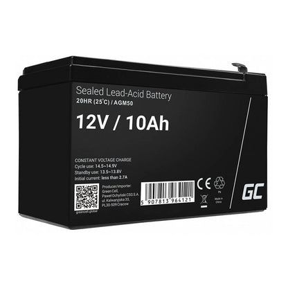 Green Cell AGM VRLA 12V 10Ah maintenance-free battery for UPS units_0