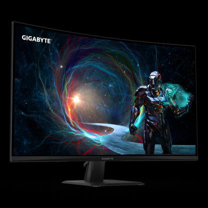 GIGABYTE GS32QCA 31.5" Monitor Curvo para Gaming QHD - 2560 x 1440, 180Hz, 1ms, 250 cd/mÂ², FreeSync, HDR Ready, HDMI 2.0, DisplayPort 1.4_1