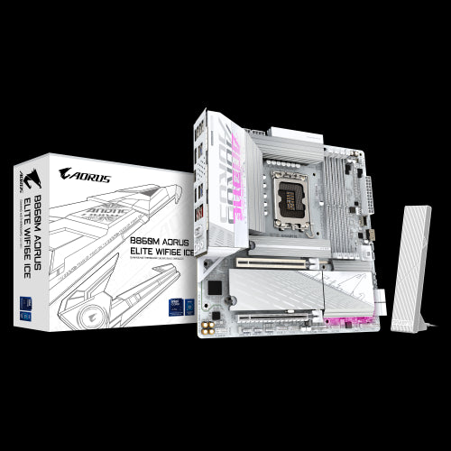 GIGABYTE B860M AORUS ELITE WF6E ICE Intel B860 LGA 1851 (Socket V1) micro ATX_0