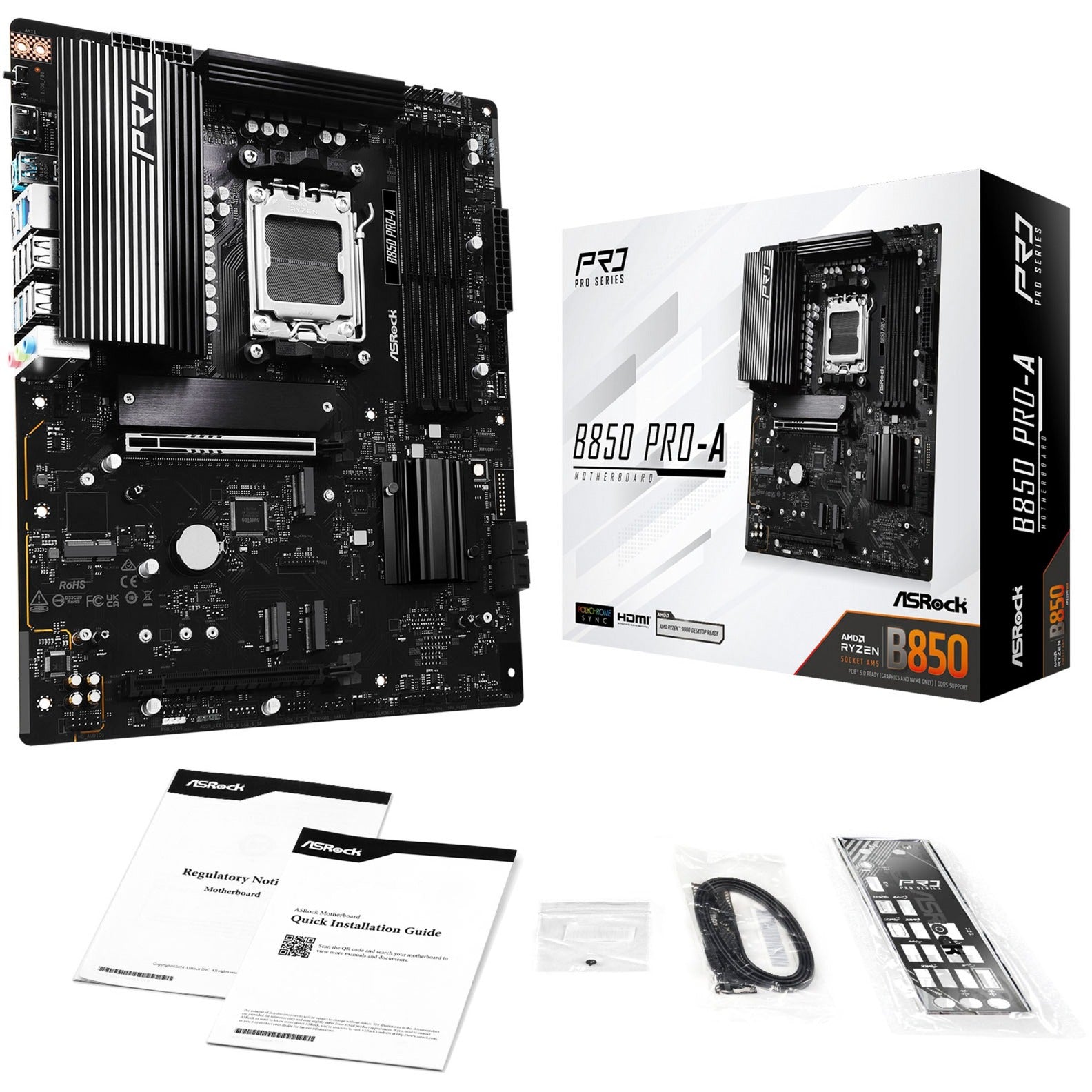 PLACA ASROCK B850 PRO-A,AMD,AM5,B850,USB20G,ATX_5