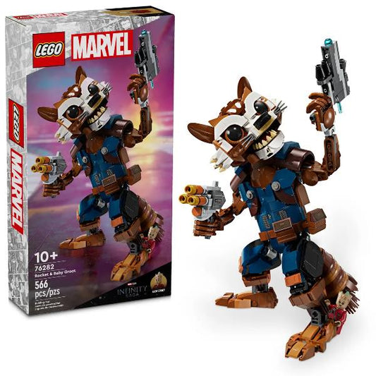 76282 Marvel Super Heroes Rocket & Baby Groot, Konstruktionsspielzeug_0