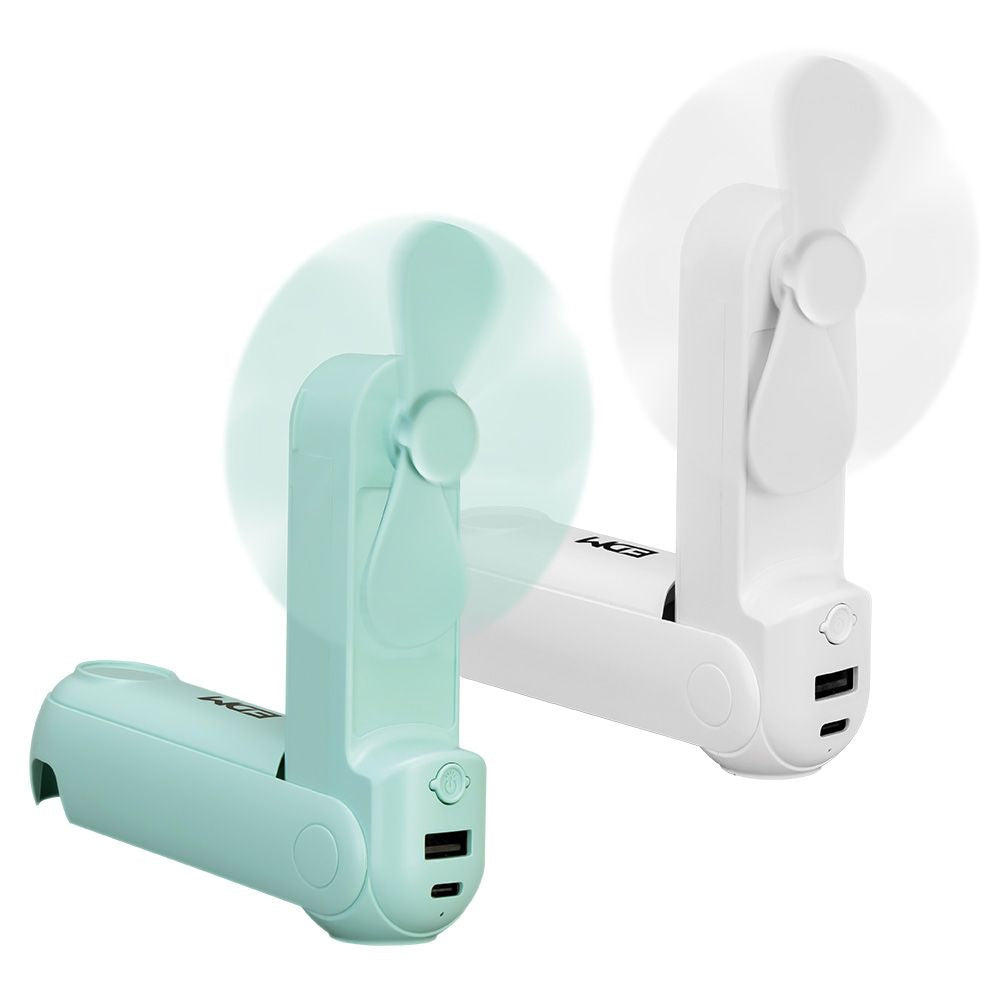 Ventilador de mÃ£o dobrÃ¡vel, lanterna, power bank, suporte para smartphone, cores sortidas, 3,7 x 11,9 cm_0