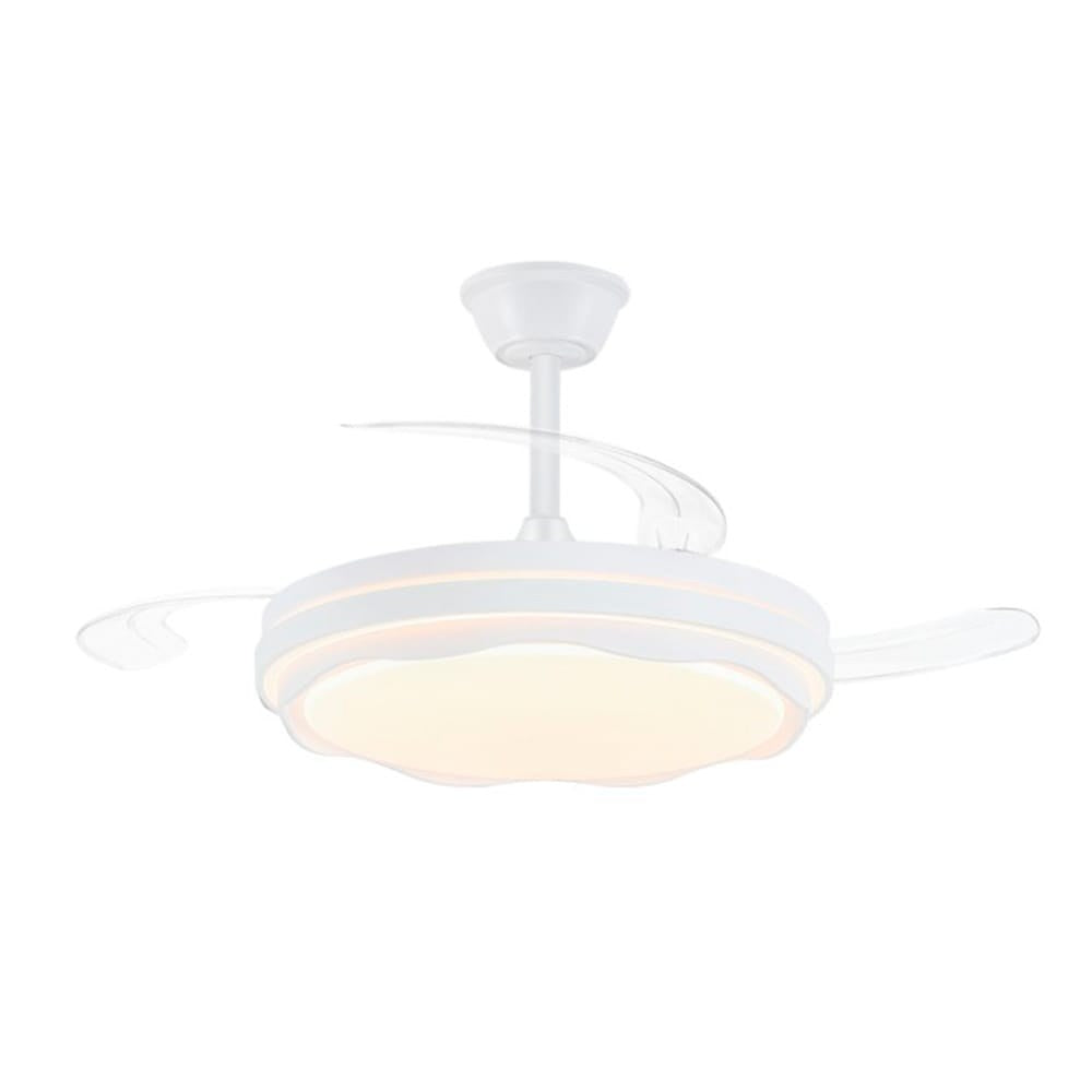 Ventilador de teto led cct, 3 pÃ¡s retrÃ¡teis 60 w, 6600 lm, branco, pÃ¡s Ã¸106 cm, plafon Ã¸15 cm, altura 30,5 - 40,5 cm_0