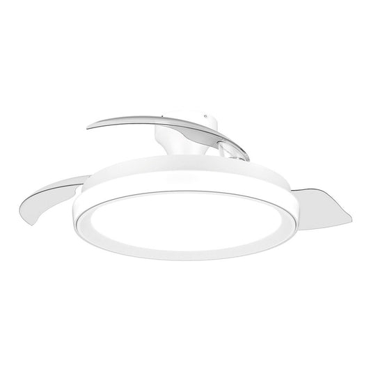 Ventilador de teto com pÃ¡s retrÃ¡teis, led 3 cct, dc 28 w + 35 w, modelo bliss, branco, Ã¸106 cm_0