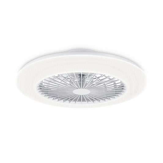 Ventilador de teto, led 3 cct, motor dc 25 w + led 60 w, modelo amigo, branco com difusor opal, Ã¸57,5 cm_0