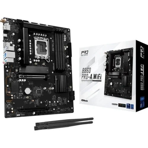 PLACA ASROCK B860 PRO-A WIFI,INTEL,1851,B860,4DDR5,256GB,1HDMI+1DP,4SATA3+2M.2,2.5GBLAN,WIFI6E+BT5.3,8USB3.2+2USB TYPE-C,ATX_0