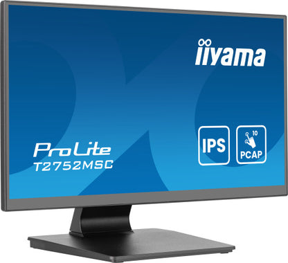 iiyama ProLite T2752MSC-B1AG - Monitor a LED - 27" - touchscreen - 1920 x 1080 Full HD (1080p) @ 60 Hz - IPS - 400 cd/m? - 1000:1 - 5 ms - HDMI, DisplayPort - altoparlanti - nero, opaco_4