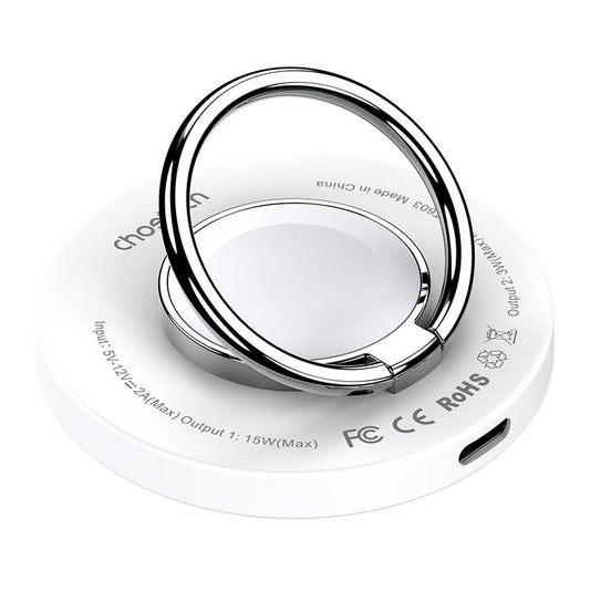 Wireless charger 2-in-1 Choetech T603-F, holder (white)_0