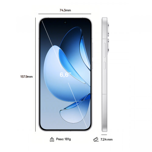 OPPO RENO13 5G/MTK DIMENSITY 8350 /256GB/12GB/6,6"/50MP/5.600MAH/80W WHITE_2
