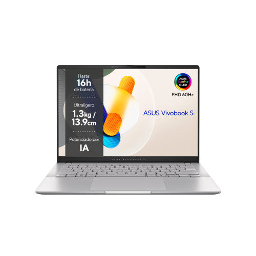 ASUS Vivobook S 14 OLED OLED M5406WA-QD088W Copilot+ PC - Ordenador PortÃ¡til 14" WUXGA (AMD Ryzen AI 9 HX 370, 32GB RAM, 1TB SSD, AMD Radeon 890M, Windows 11 Home) Plata FrÃ­a - Teclado QWERTY espaÃ±ol_0