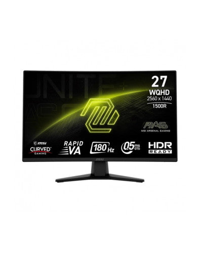 MSI MONITOR MAG 274CQF. 27" RAPID VA CURVO 1500R. 2560X1440 . 180HZ. NEGRO_0