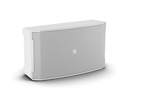 LD SYSTEMS SOUND SERIE DQOR (LDDQORSUB8W) 8" TWO-WAY PASSIVE INDOOR/OUTDOOR INSTALLATION LOUDSPEAKER 4 OHM, IP55, WHITE, SOPORTE OPCIONAL A PARED Y TECHO,  WARRANTY 5 YEARS (PU3)_0