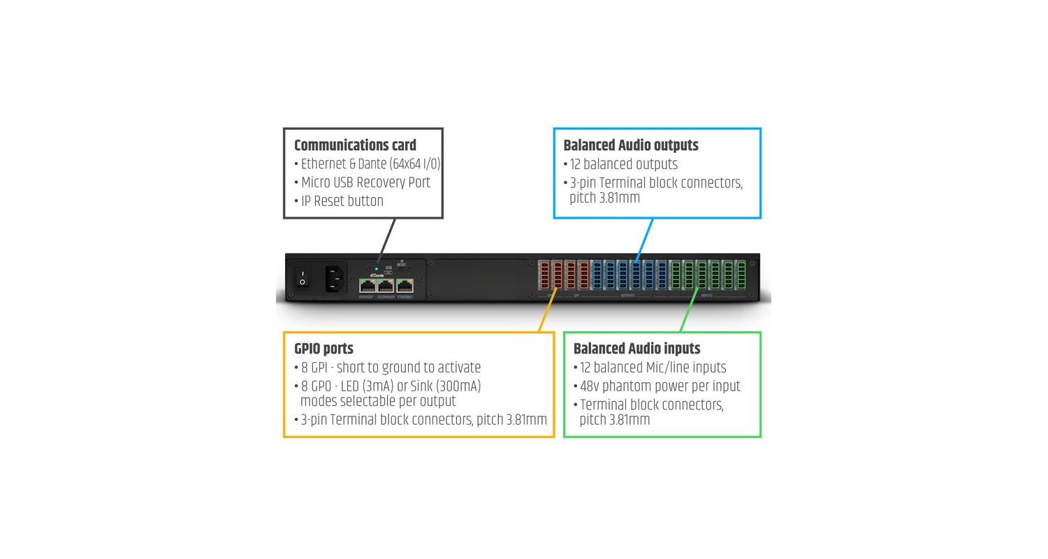 LD SYSTEMS INTEGRATION SERIE ZONE X (LDZONEX1212D) HYBRID ARCHITECTURE DSP MATRIX 12 IN / 12 OUT + DANTE WARRANTY 5 YEARS (PU5)_2