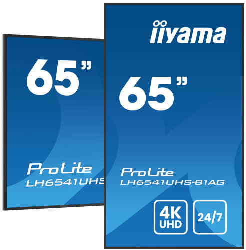 MONITOR IIYAMA65" 3840X2160, 4K UHD IPS PANEL, 1% HAZE, LANDSCAPE Y PORTRAIT , SPEAKERS 2X 10W , 3X HDMI, 500CD/MÂ², MEDIA PLAY USB PORT, CONTROL LAN / RS232C, VESA 500X500 -WALLMOUNT INCLUDED (LH6541UHS-B1AG)_4