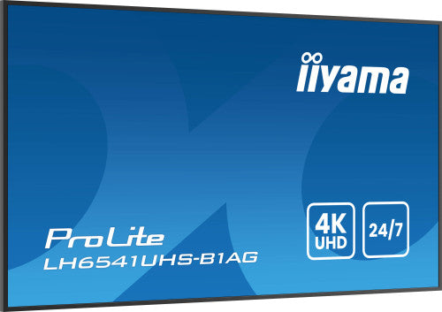 MONITOR IIYAMA65" 3840X2160, 4K UHD IPS PANEL, 1% HAZE, LANDSCAPE Y PORTRAIT , SPEAKERS 2X 10W , 3X HDMI, 500CD/MÂ², MEDIA PLAY USB PORT, CONTROL LAN / RS232C, VESA 500X500 -WALLMOUNT INCLUDED (LH6541UHS-B1AG)_5