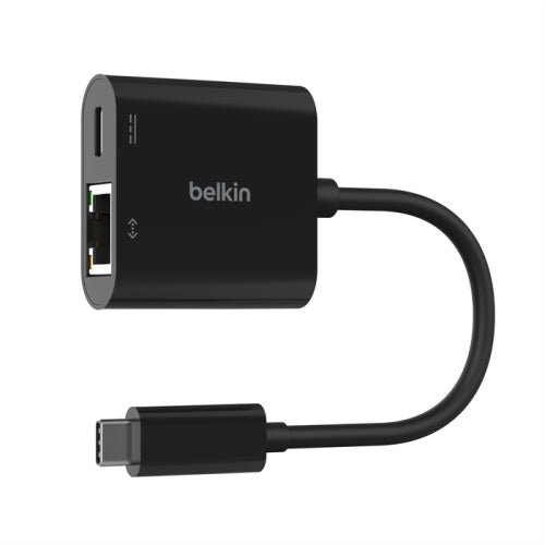 Adaptador Ethernet USB-C Belkin / 100W PD / Preto / INC019BTBK_1