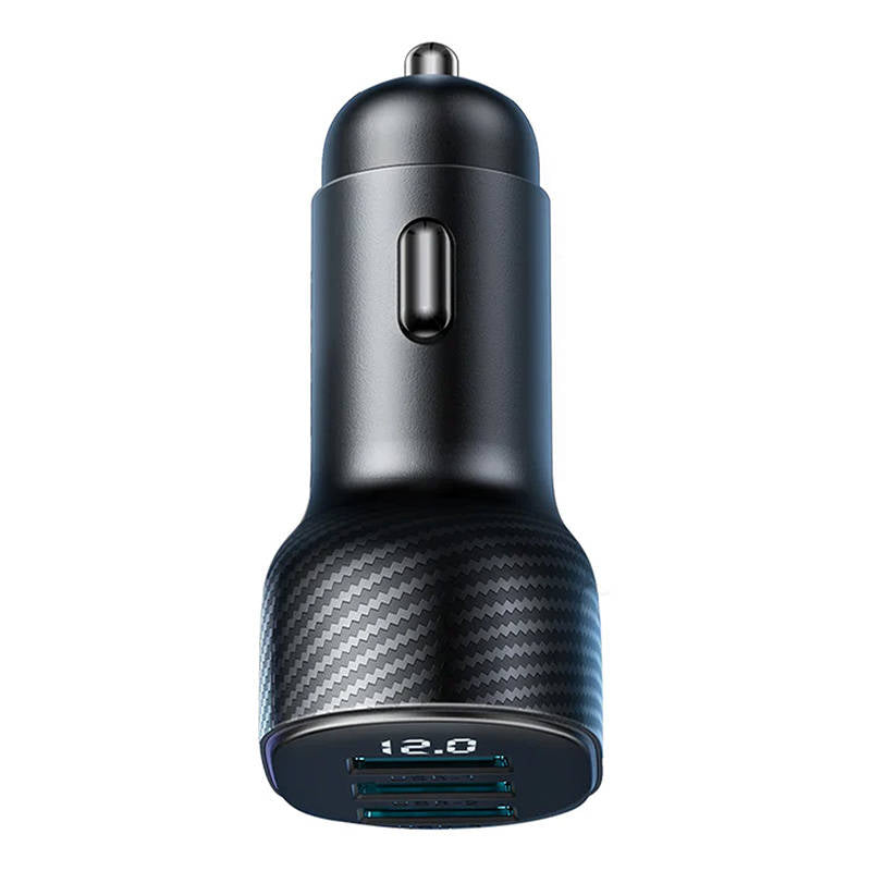 Joyroom JR-CCD03 3.4A car charger with 3x USB-A display - black_5
