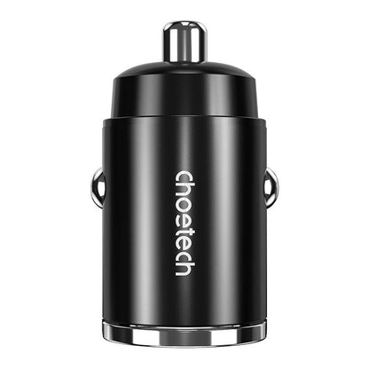 Car Charger Choetech TC0006 1x USB-A, 1x USB-C 30W PD 3.0 (black)_2