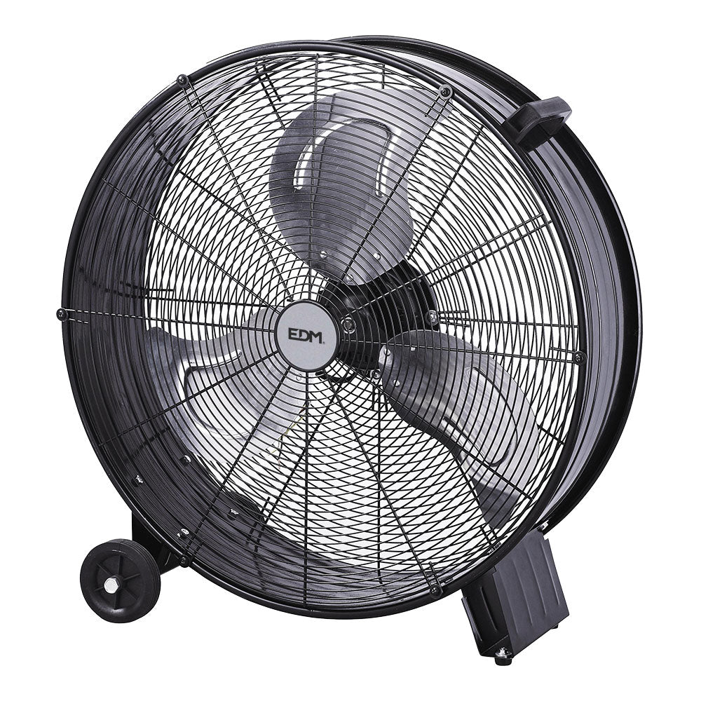 Ventoinha industrial de chÃ£o com rodas, preto 180w Ã¸65cm_0