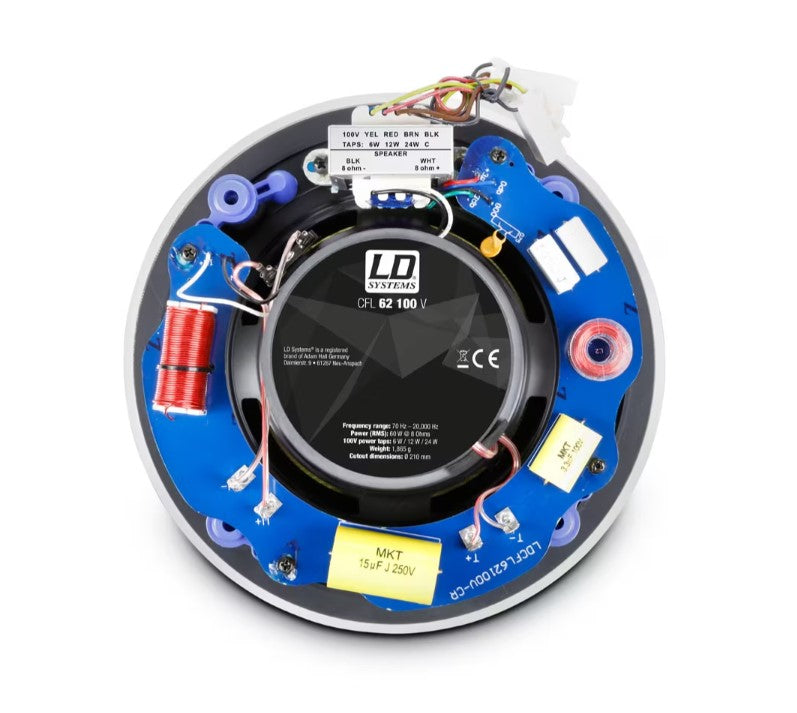 LD SYSTEMS INTEGRATION SERIE CONTRACTOR (LDCFL62100V) 6.5" FRAMELESS 2-WAY IN-WALL SPEAKER 100 V WARRANTY 2 YEARS (PU6)_2