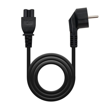 Cable Alimentación Trébol Nanocable 10.22.0302-L300/ Schuko Macho - C5 Hembra/ 3m/ Negro_1