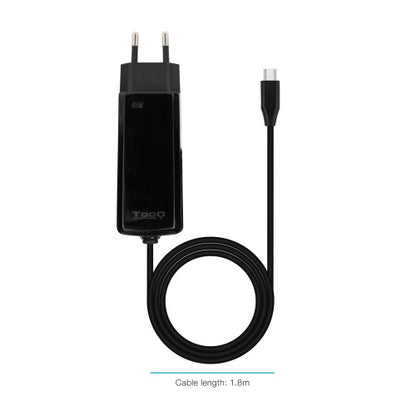 Cargador de Portátil GaN TooQ TQLC-USBCGAN100PD-C USB Tipo-C/ 45W/ Automático/ Voltaje 5-20V_2