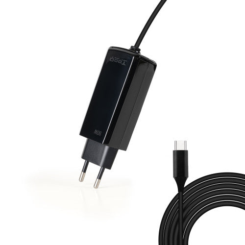 Cargador de Portátil GaN TooQ TQLC-USBCGAN90PD-C USB Tipo-C/ 90W/ Automático/ Voltaje 5-20V_0