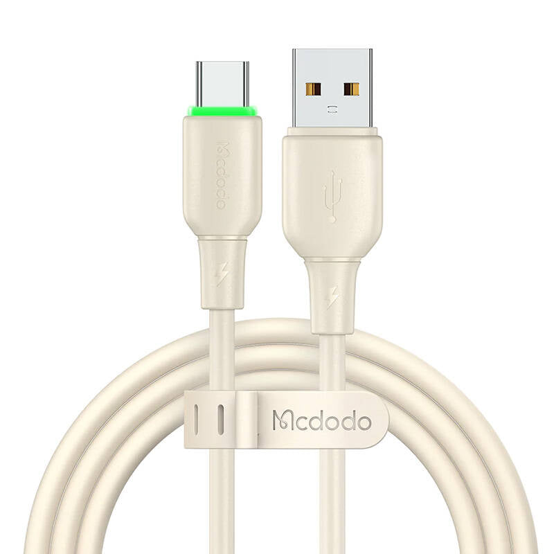 USB to USB-C Cable Mcdodo CA-4750 with LED light 1.2m (beige)_0