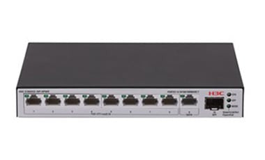 H3C LS-1600V2-10P-HPWR-GL switch Gestionado Gigabit Ethernet (10/100/1000) EnergÃ­a sobre Ethernet (PoE) Gris, Negro_0