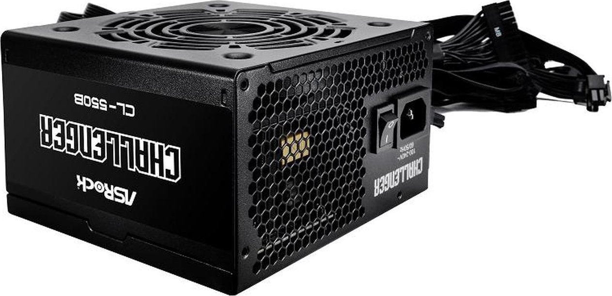 FUENTE ALIMENTACION ASROCK CL-550B,PSU,550W,80 PLUS BRONZE,120MM,ACTIVE PFC,PCI-E (6+2 pin)x4,SATA (5 pin)x4_4