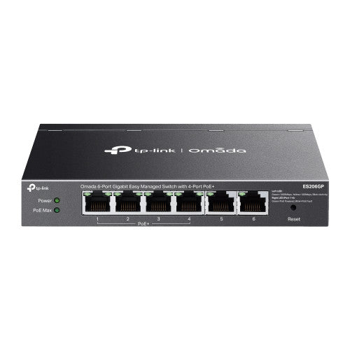 TP-LINK ES206GP Omada 6-Port Gigabit Easy Managed Switch with 4-Port PoE+_0