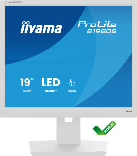 iiyama ProLite B1980S-W1 pantalla para PC 48,3 cm (19") 1280 x 1024 Pixeles SVGA LED Blanco_8