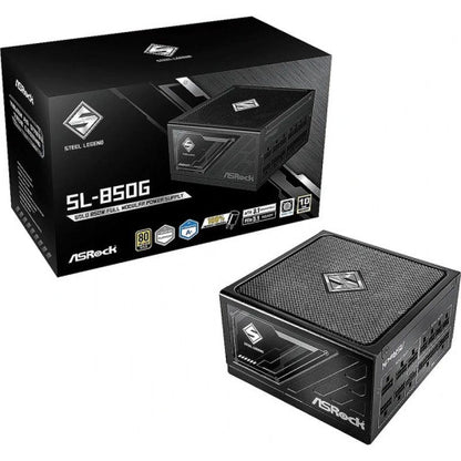 FUENTE ALIMENTACION ASROCK SL-850G,PSU,850W,80 PLUS GOLD,135MM,MODULAR,PCI-E 5.1 (12+4pin)x1,PCI-E (6+2 pin)x3,SATA (5 pin)x9_0